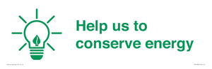 Help us to conserve energy 